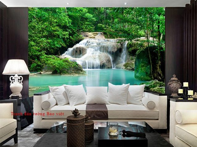 Wall paintings of waterfall W132