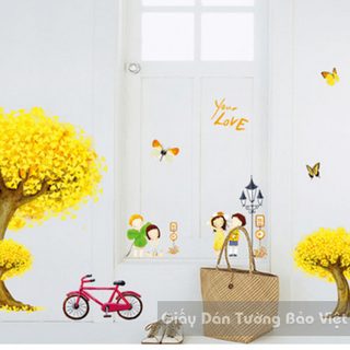 Dán Tường 3D-Công viên mùa thu 3D