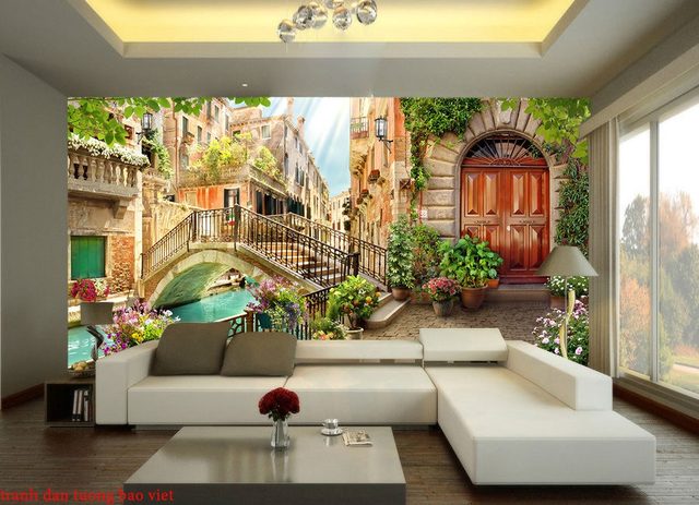 3d wall painting for cafe Fm353