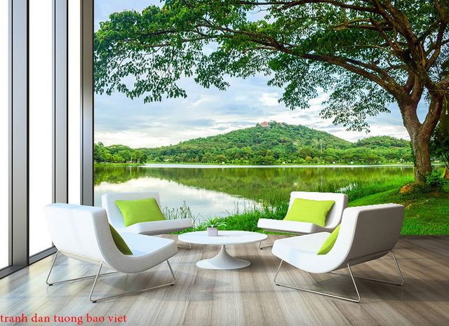 Wall paintings of 3d windows tr258