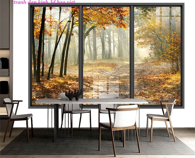 Dán cửa kính với những bức tranh dán kinh 3D đẹp