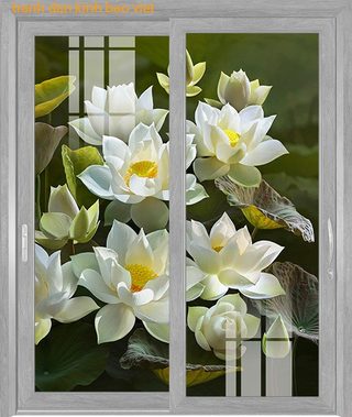 Collection of 2 sided lotus 3d glass paintings