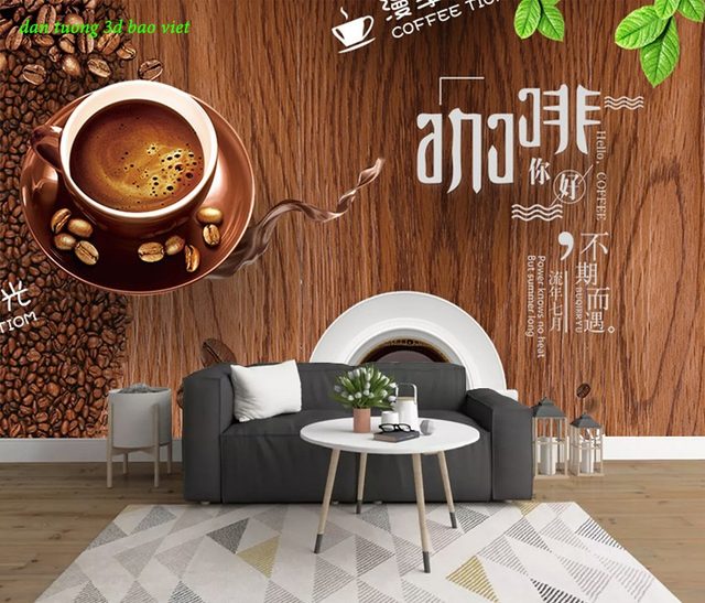 Tranh dán tường cho quán cafe n2003-346