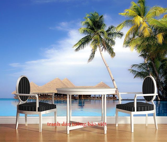 Tranh dán tường phong cảnh biển S143