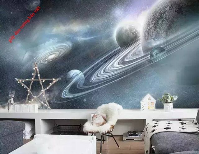 Các mẫu giấy dán tường 3D Galaxy đẹp dán tường & trần nhà