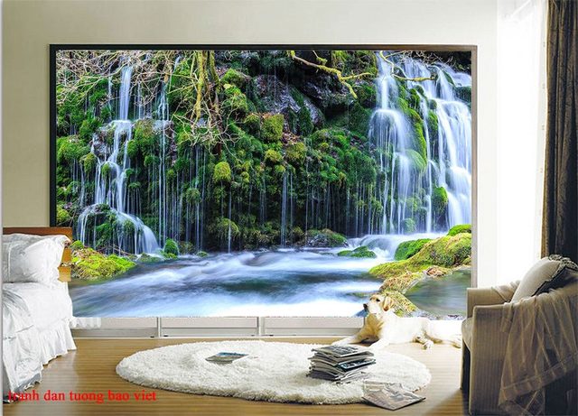 Tranh dán tường thác nước 3d w179