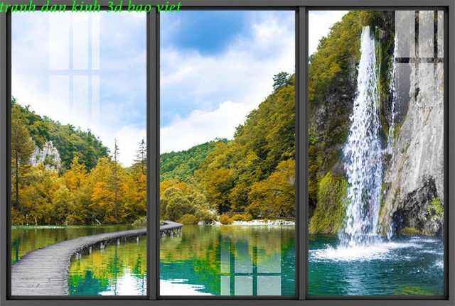 Dán cửa kính với những bức tranh dán kinh 3D đẹp