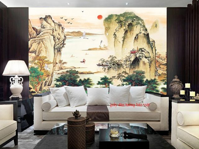 Beautiful living room wallpaper FT064