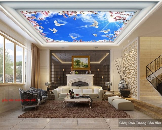 Giấy dán trần nhà C101