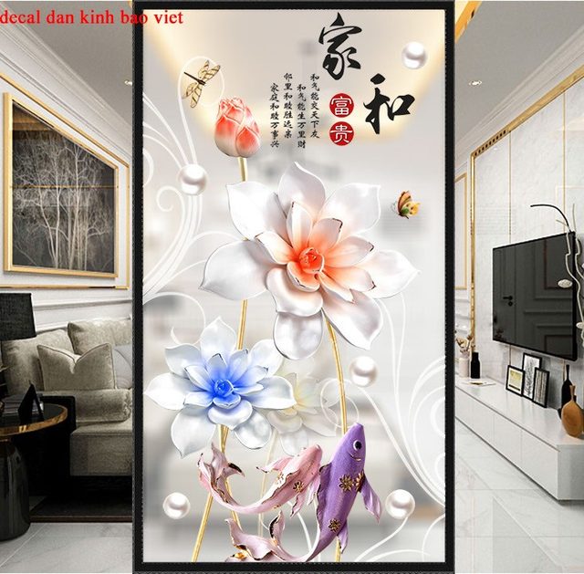 Decal dán kính cao cấp 3d se027
