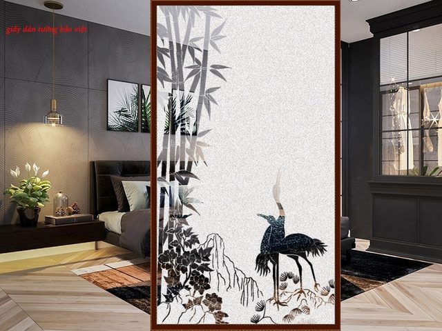 Decal dán kính mờ nghệ thuật art006