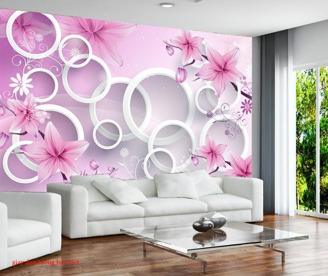 Pink 3d bedroom wallpaper 115
