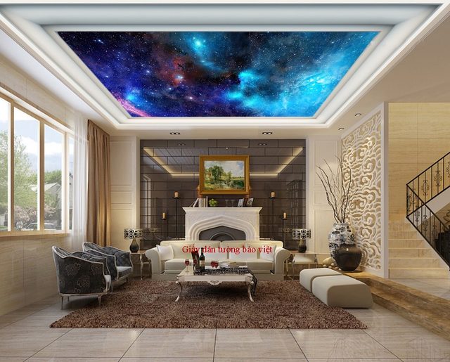 Giấy dán tường galaxy cho phòng ngủ C080