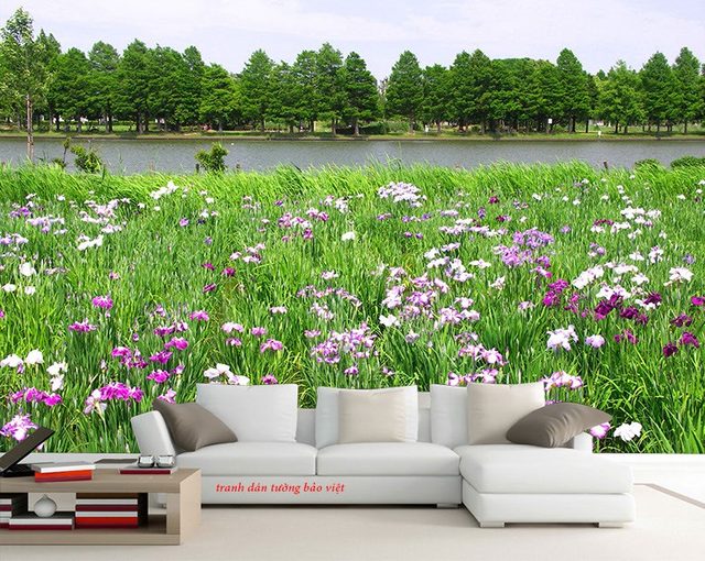 Tranh dán tường hồ cá W120