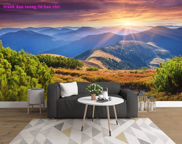 Tranh dán tường sông núi 2003-1