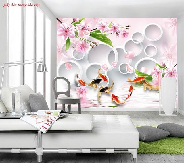 Pink 3d bedroom wallpaper-107