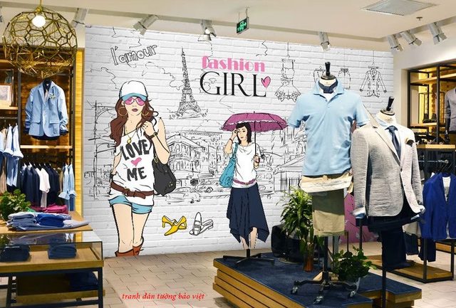 Wallpaper for fashion shops d146